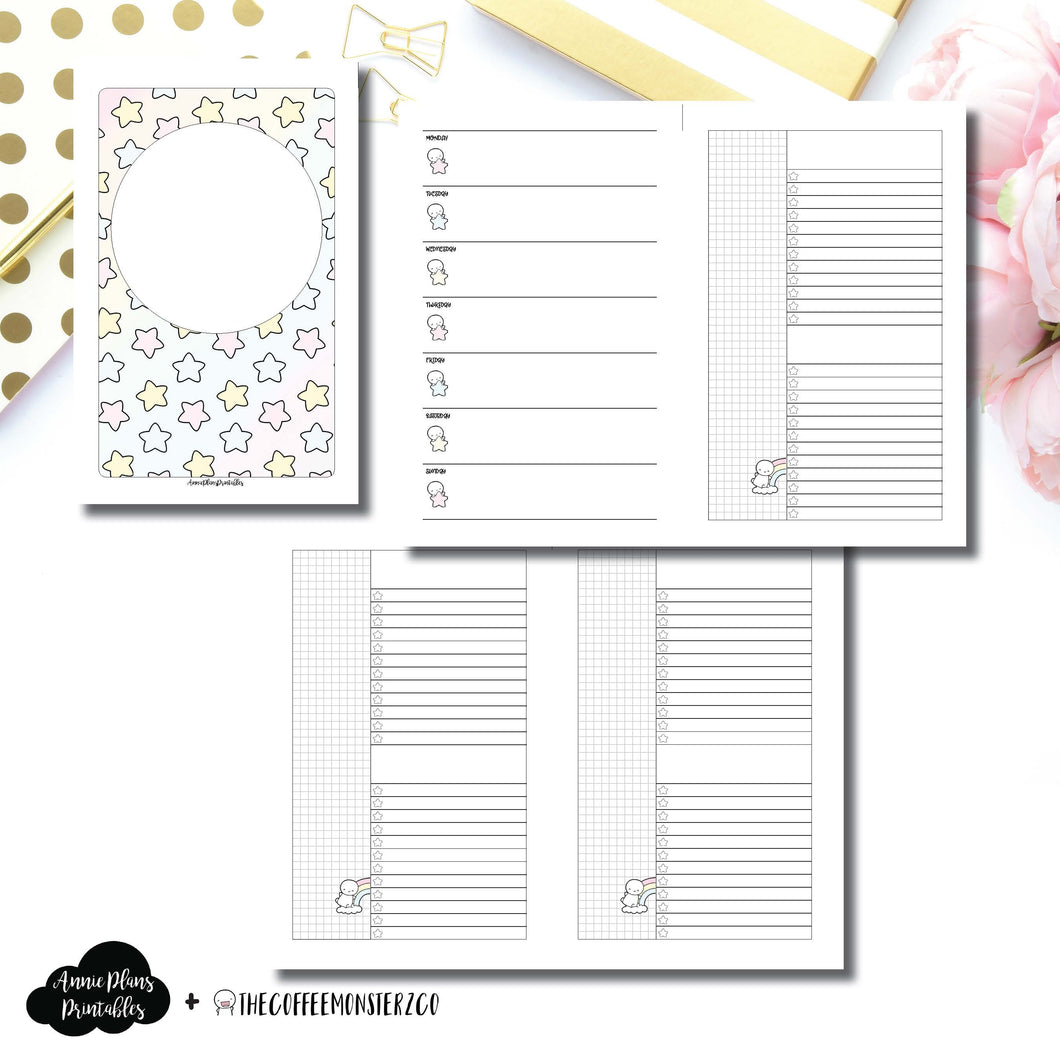 Half Letter Rings Size | TheCoffeeMonsterzCo Collaboration Weekly/Daily Printable Insert ©