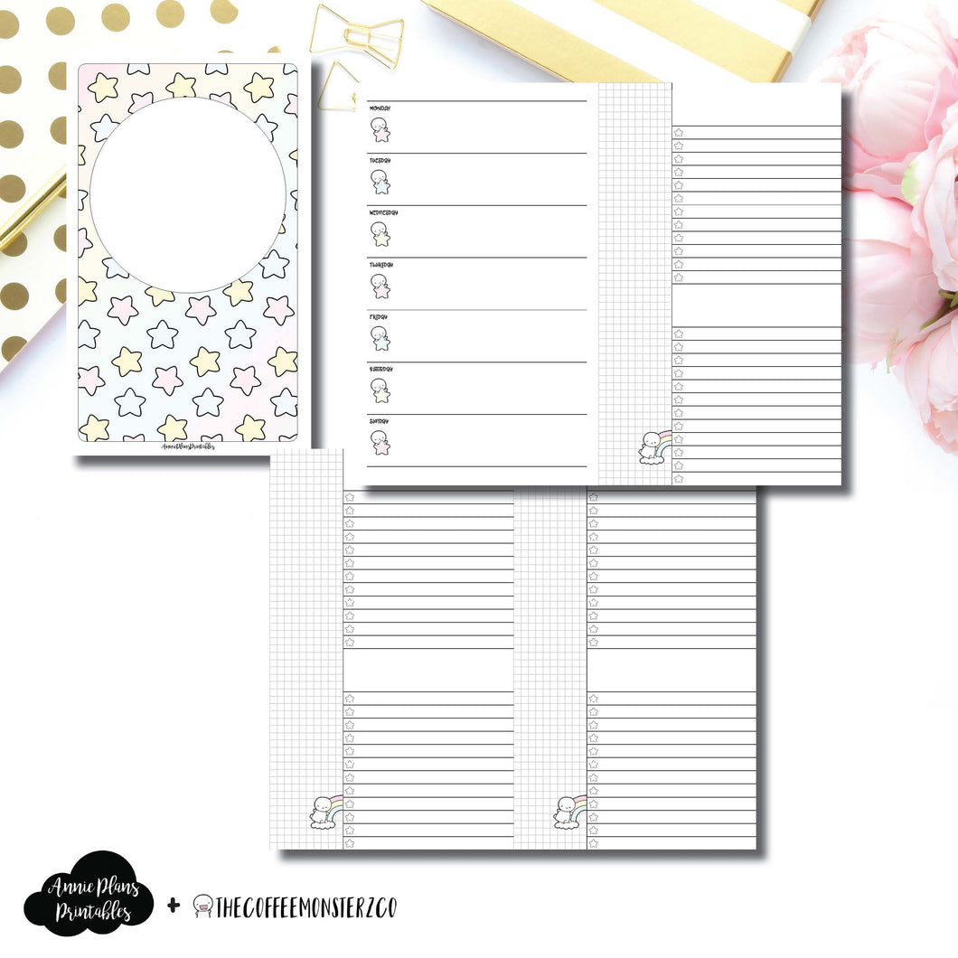 Cahier TN Size | TheCoffeeMonsterzCo Collaboration Weekly/Daily Printable Insert ©