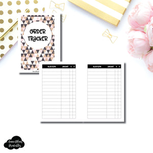 Pocket Plus Rings SIZE | Basic Order Tracker Printable Insert ©
