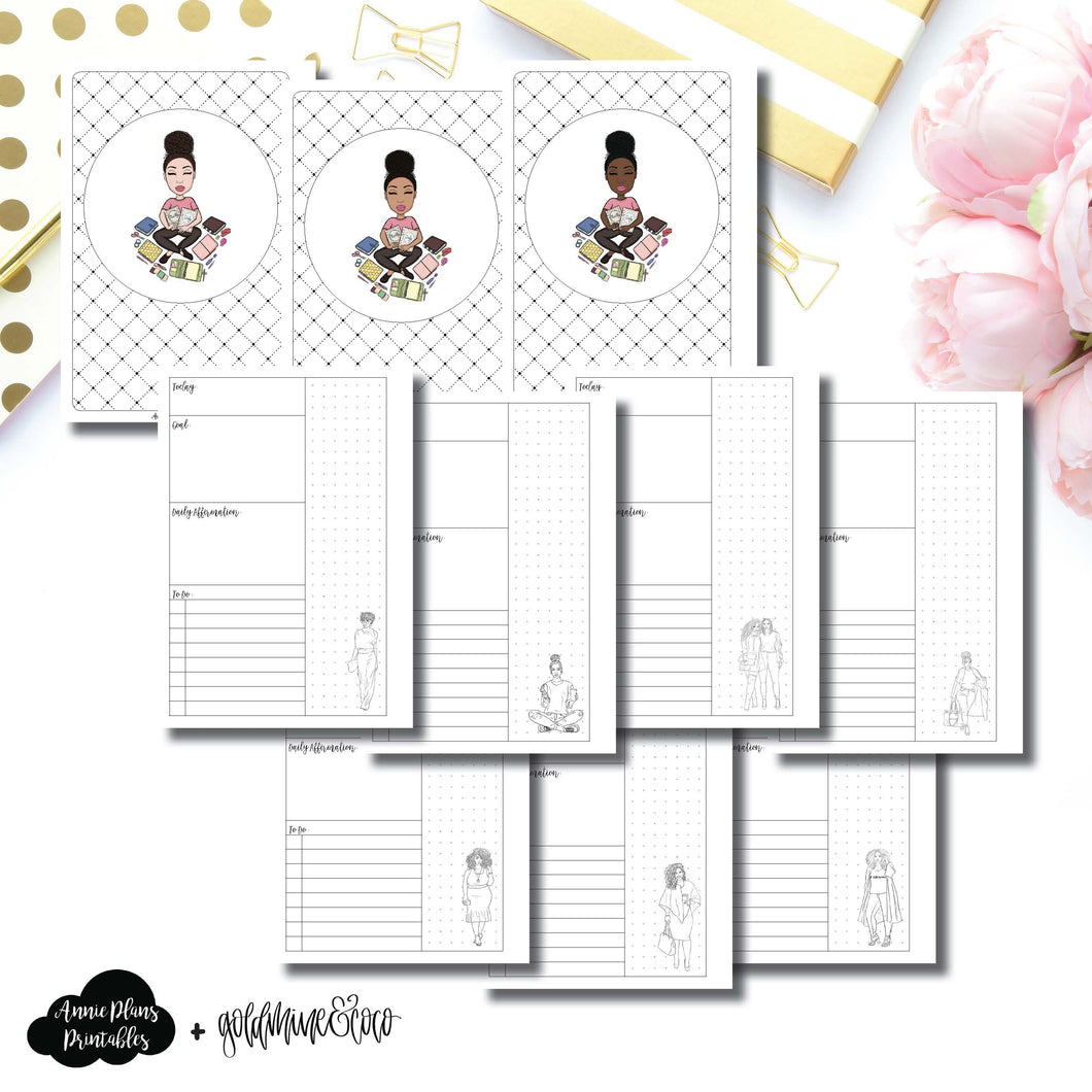 Personal Wide Rings Size | Goldmine & Coco Daily Collaboration Printable Inserts ©