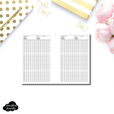 FREEBIE Pocket Plus Rings Size | Monthly Step Tracker Printable