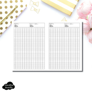 FREEBIE A6 TN Size | Monthly Step Tracker Printable