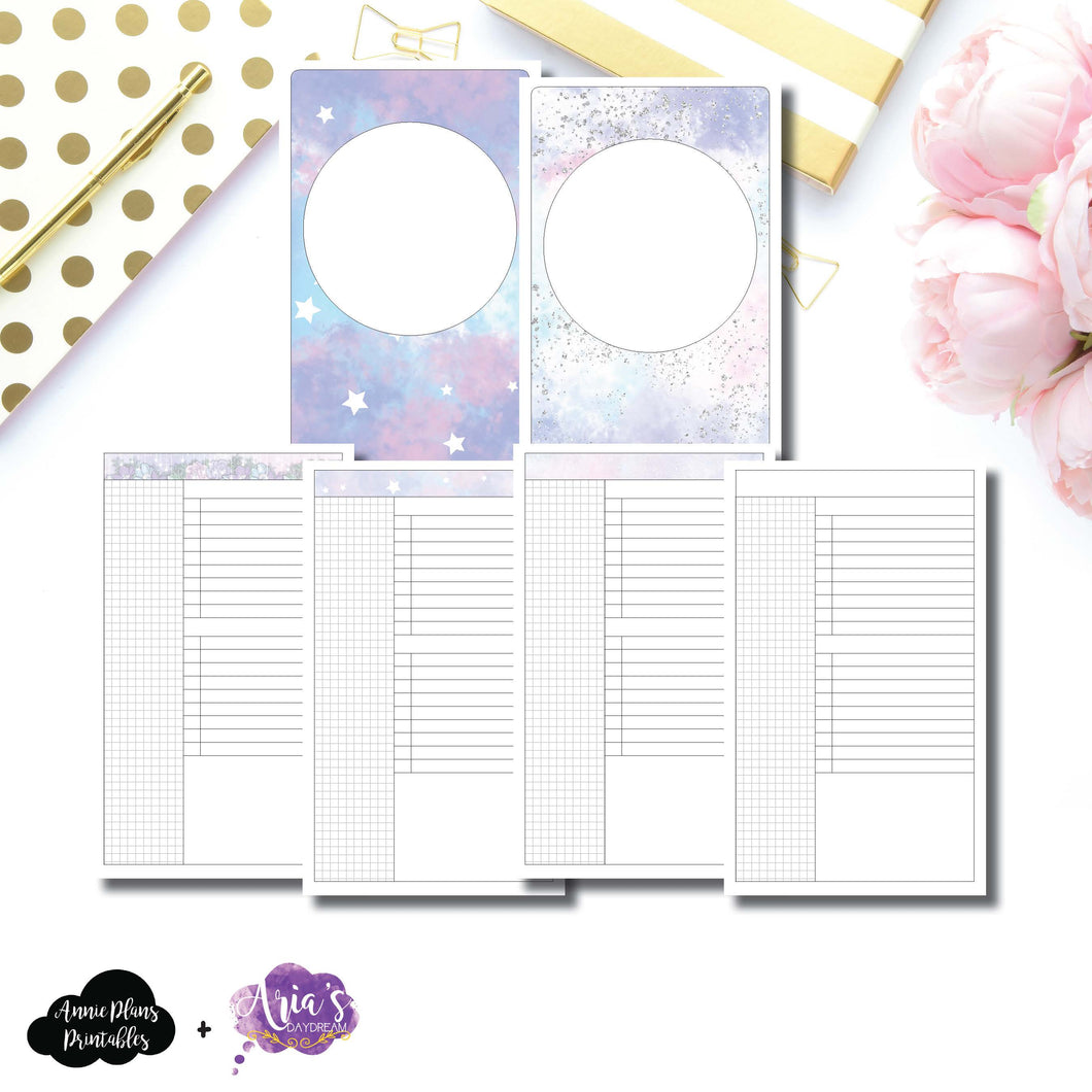 Half Letter Rings Size | Aria's Daydream Anniversary Collaboration Daily Printable Insert ©