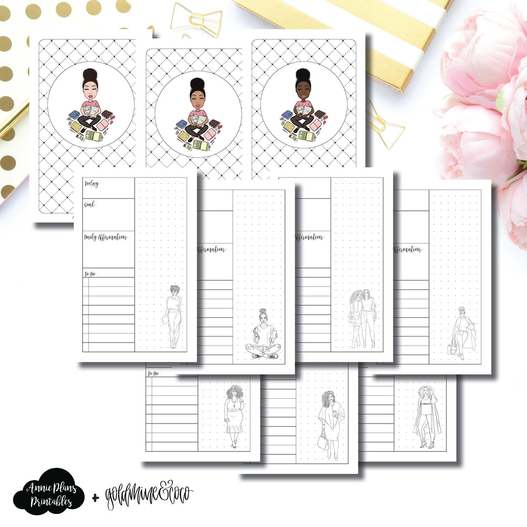 Pocket TN Size | Goldmine & Coco Daily Collaboration Printable Inserts ©