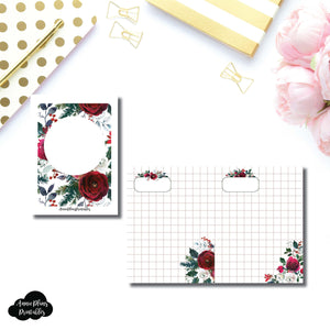 Micro TN Size | Holiday Floral Grid Printable Insert ©