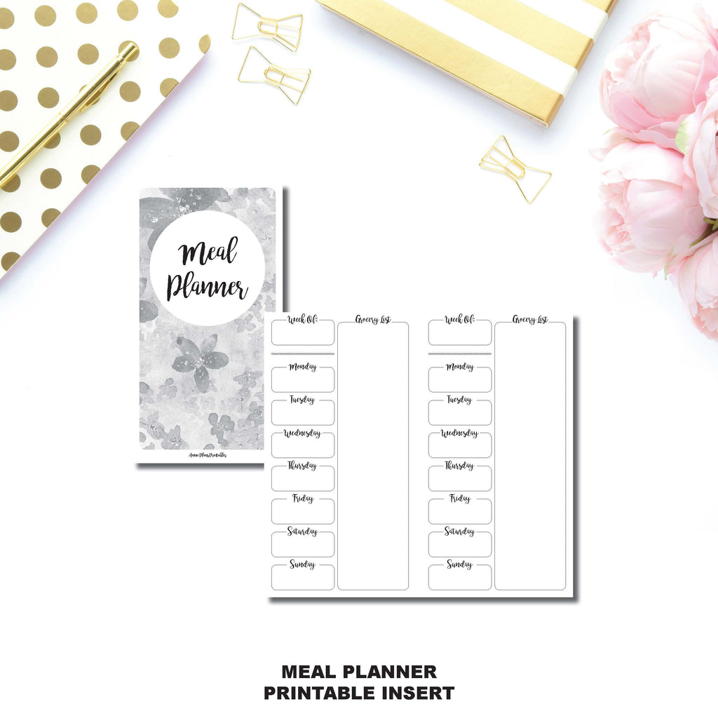 B6 TN Size | Weekly MEAL PLANNER Printable Insert ...
