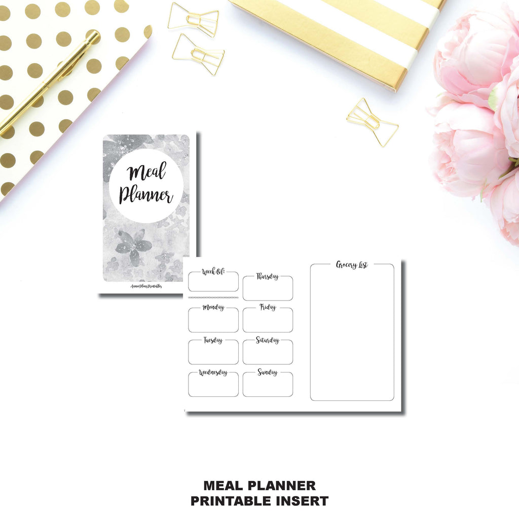 Micro TN Size | Weekly MEAL PLANNER Printable Insert ...