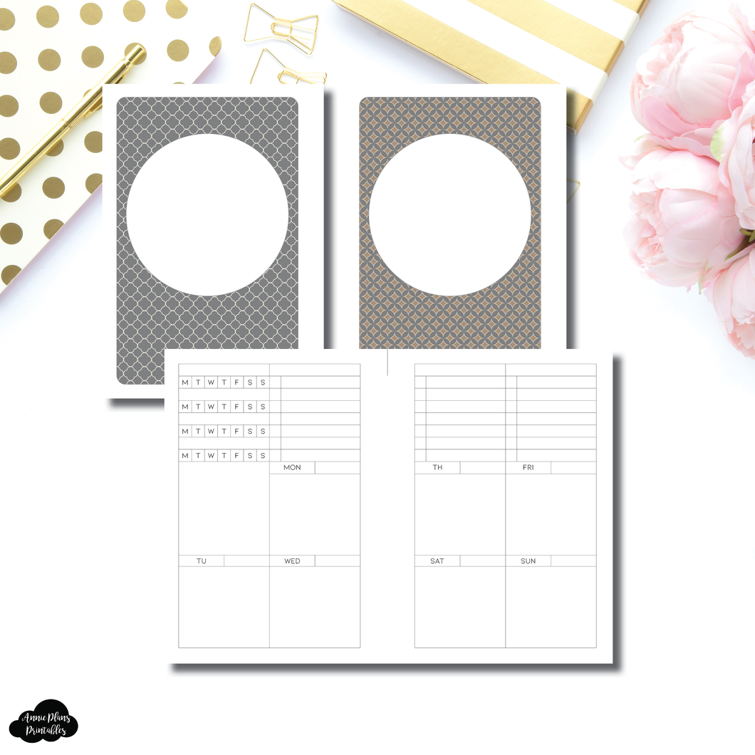 Pocket Plus Rings Size | Structured Vertical Printable Insert
