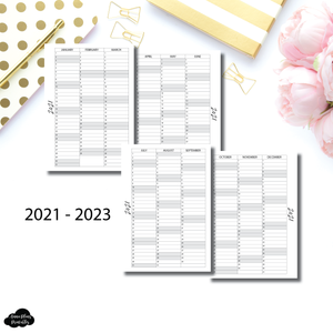 A5 Rings Size | 2021 - 2023 Important Dates Printable Insert