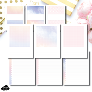 A6 Rings Size | Color Swatch + Scallop Notes Printable Insert