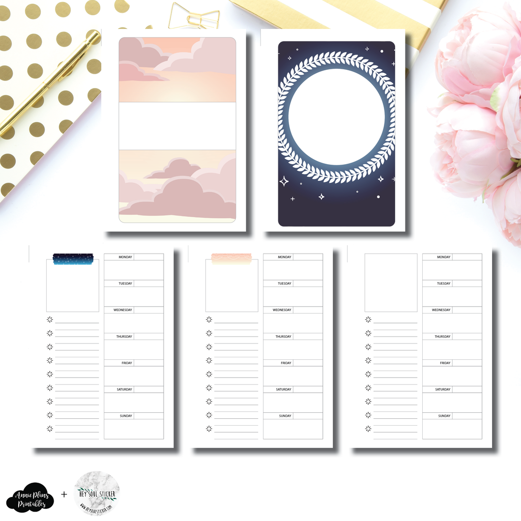 A5 Rings Size | Hey Soul Sticker Weekly Layout Collaboration Printable Insert