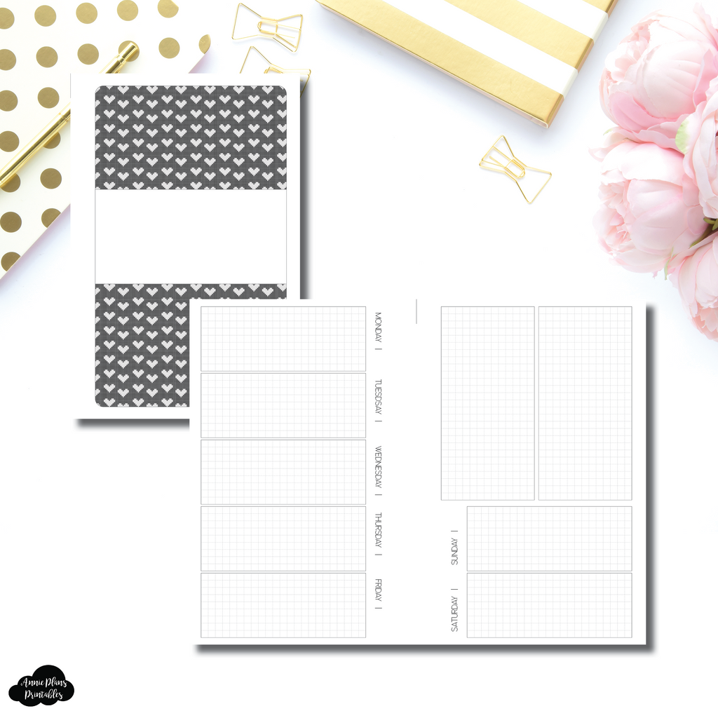 Mini HP Size | Undated Horizontal layout with Vertical Columns Printab ...