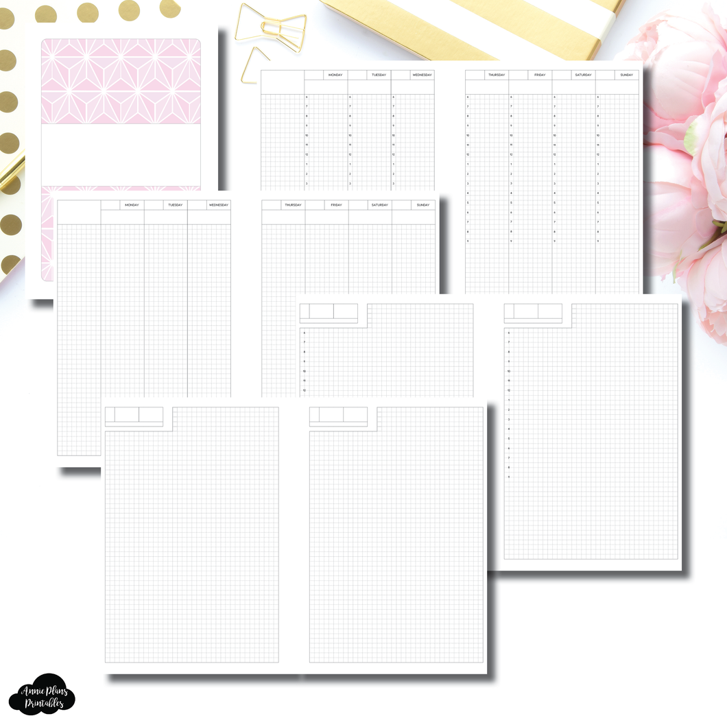 A5 Wide Rings Size | HCousin Weekly + Daily Printable Insert