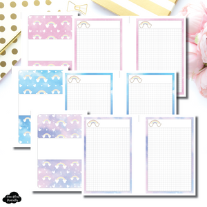 A5 Wide Rings Size | Magical Skies Grid Notes Printable Insert