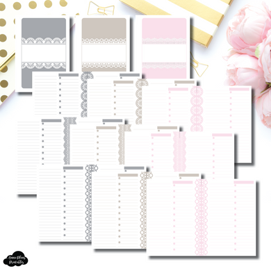 Pocket Plus Rings Size | Lace Productivity Notes Printable Insert