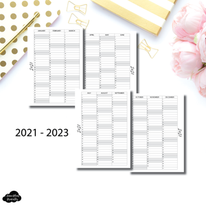 A5 Wide Rings Size | 2021 - 2023 Important Dates Printable Insert