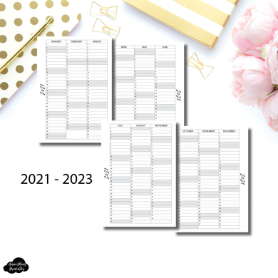 A6 Rings Size | 2021 - 2023 Important Dates Printable Insert