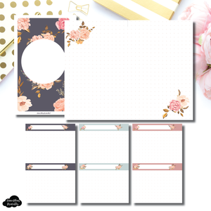 FC Rings SIZE | Two Lil Bees Rose Gold Floral Dot Grid Printable Insert ©