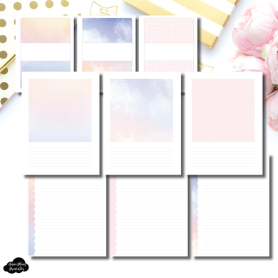 A5 Rings Size | Color Swatch + Scallop Notes Printable Insert