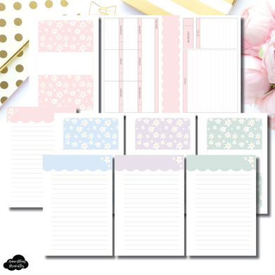 Pocket TN Size | Spring Daisies Daily + Lined Notes Printable Insert