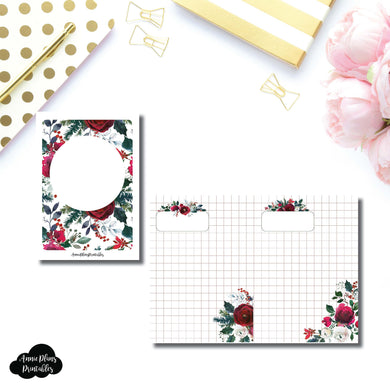 Passport TN Size | Holiday Floral Grid Printable Insert ©