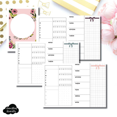 Passport TN Size | Undated Week on 2 Page Layout Printable Insert ©