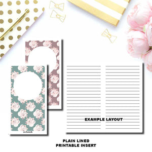 Passport TN Size | PLAIN LINED Printable Travelers Notebook Insert ©