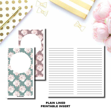 A6 Rings Size | PLAIN LINED Printable Insert ©