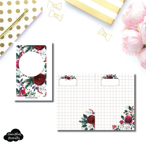 Pocket Rings Size | Holiday Floral Grid Printable Insert ©