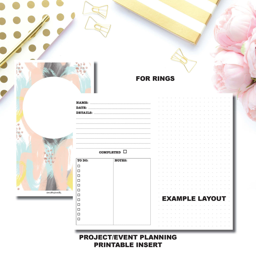 Half Letter Rings Size | Event/Project Planning Printable Insert ©