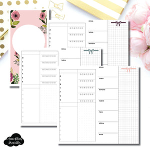 Standard TN Size | Undated Week on 2 Page Layout Printable Insert ©