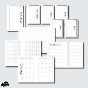 Pocket Rings Size | JANUARY - JUNE 2023 Catch All Monthly Layout Printable Insert