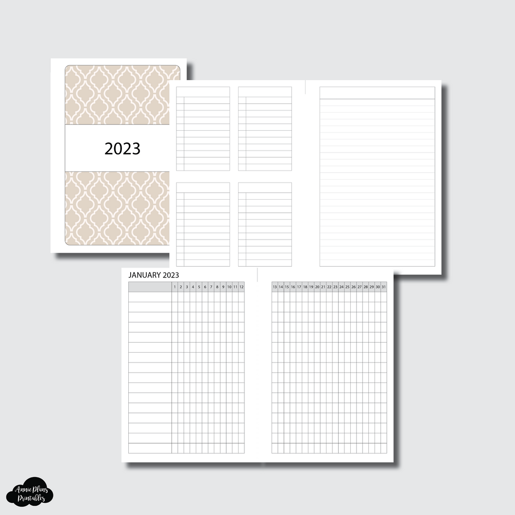 Personal Wide Rings Size | 2023 Tracker + Lists & Notes Printable Insert