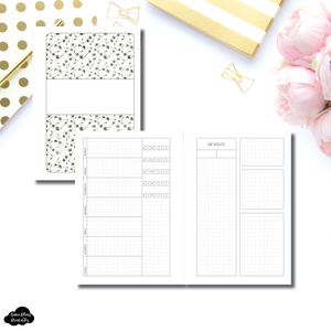 A6 Rings Size | Undated Daily Grid Printable Insert