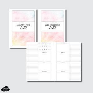 Personal Wide Rings Size | 2023 Week On 2 Pages With Calendar + Lists Printable Insert