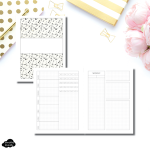 B6 Rings Size | Undated Daily Grid Printable Insert