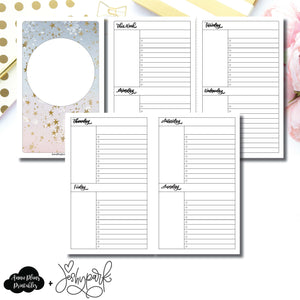 Half Letter Rings Size | JeshyPark Undated Weekly Collaboration Printable Insert ©