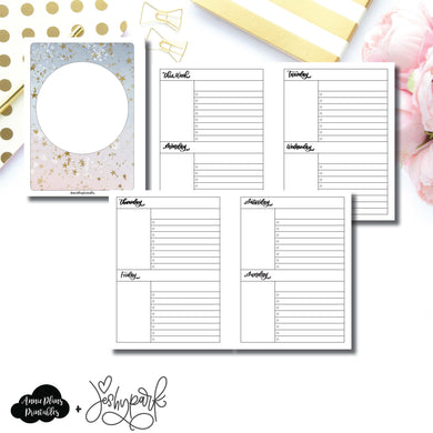 B6 Rings Size | JeshyPark Undated Weekly Collaboration Printable Insert ©