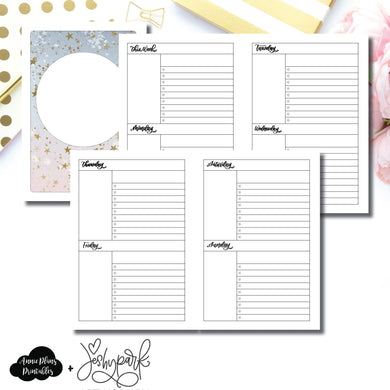 A5 Rings Size | JeshyPark Undated Weekly Collaboration Printable Insert ©