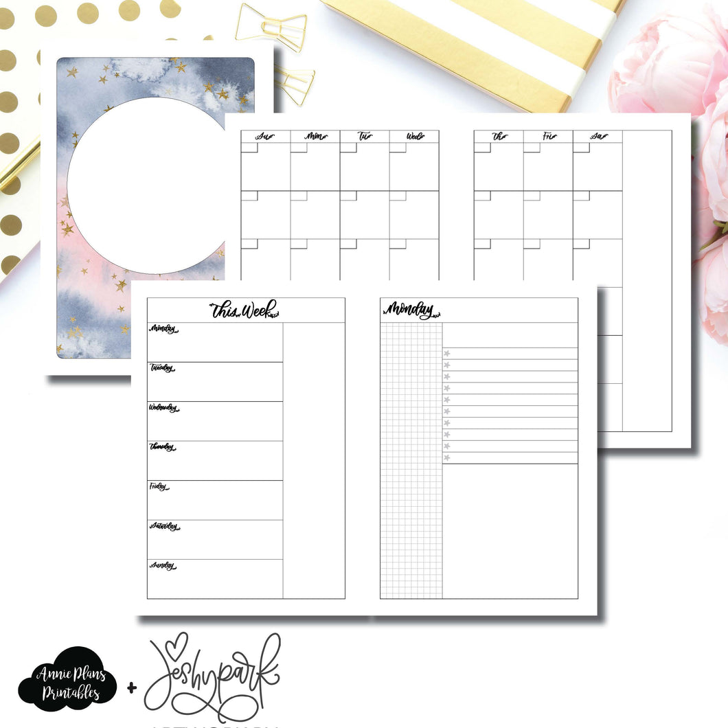 A5 Rings Size | JeshyPark Undated Daily Collaboration Printable Insert ©